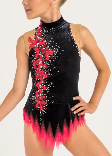 Competition Leotards, Flower Scent Coral, pic 1